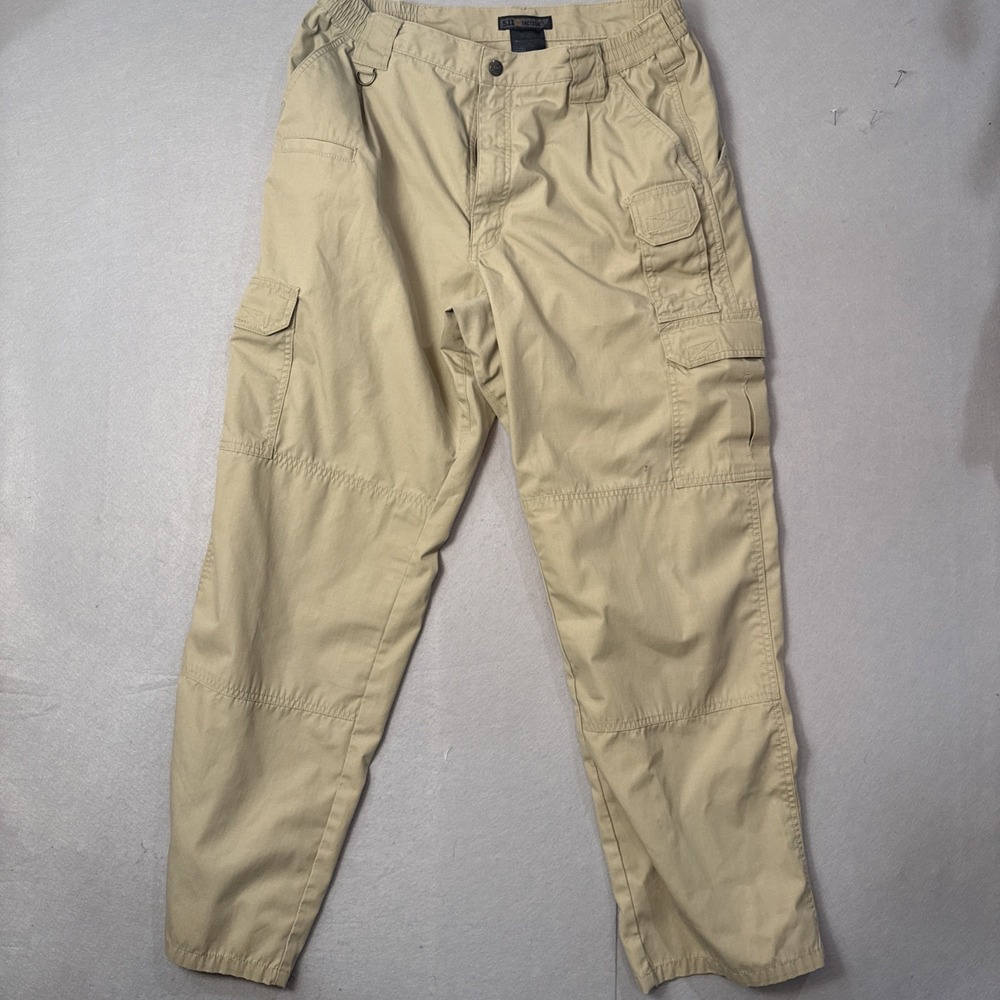 5.11 Tactical Pant Men 36x32 Beige Polyester Cargo Straight Leg Utility Workwear